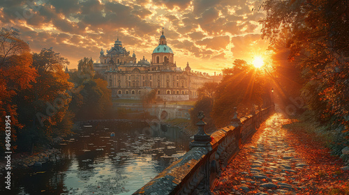 Capture the grandeur of Prague, Czech Republic created with Generative AI technology