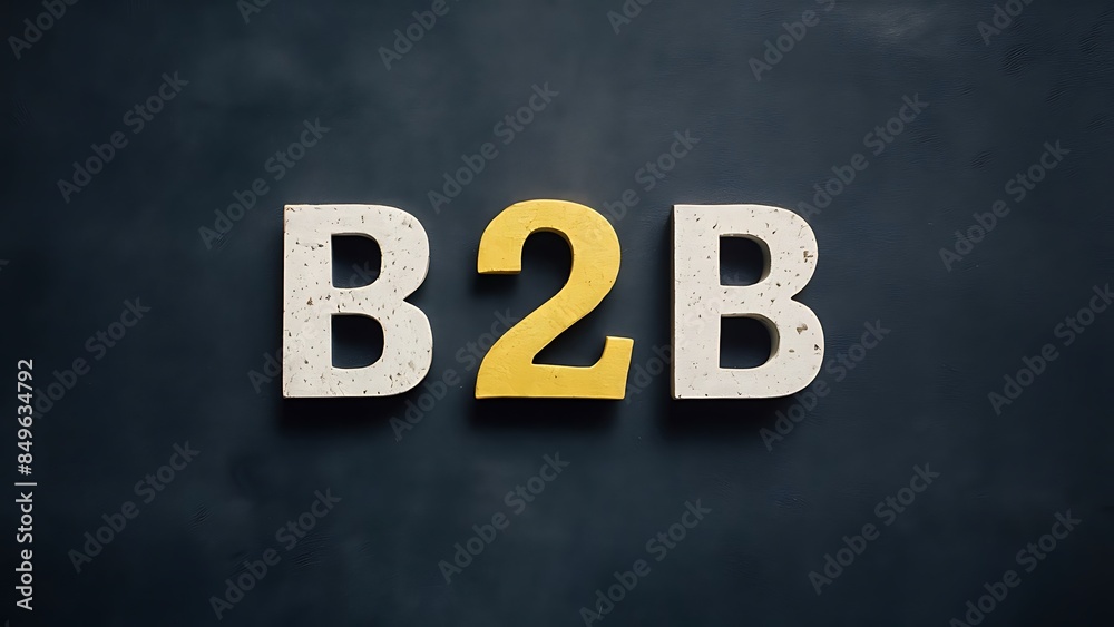 Word B2B written with solid letters Word B2B written with solid letters
