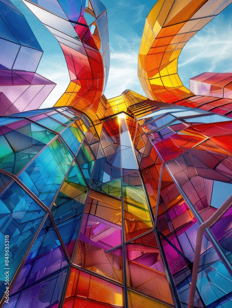 Fototapeta premium Colorful abstract building