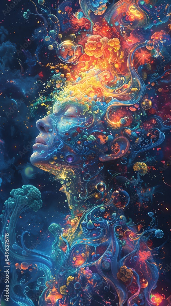 Orunmila consulting holographic divination tools in a surreal sacred grove of fate Orunmila consulting holographic divination tools in a surreal sacred grove of fate