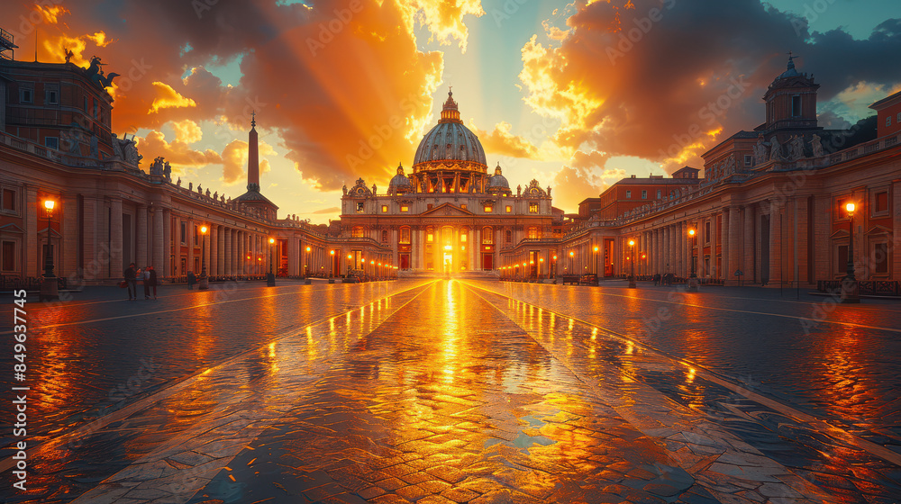 Fototapeta premium Capture the grandeur of Rome, Italy created with Generative AI technology