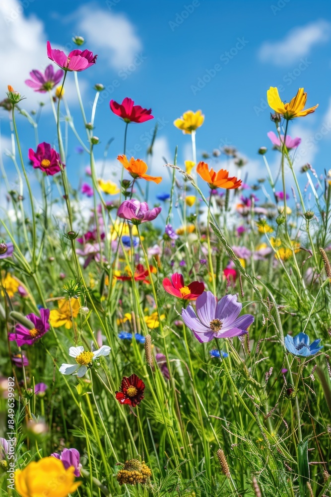 Obraz premium Field of colorful flowers