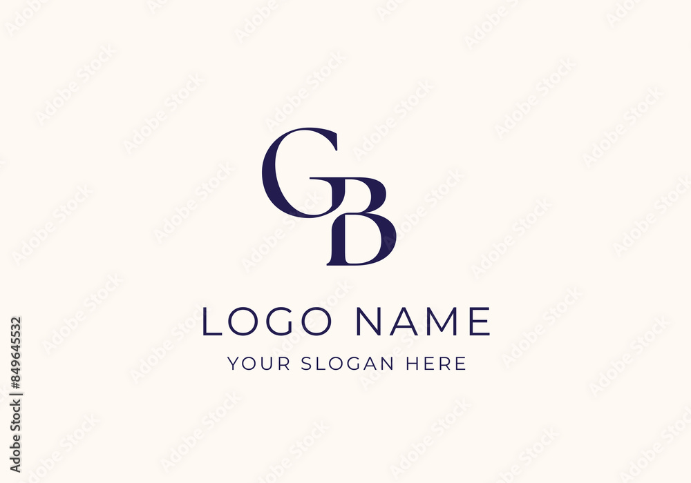 Logo letter G and B connected, logo initial. Editable file Logo letter G and B connected, logo initial. Editable file