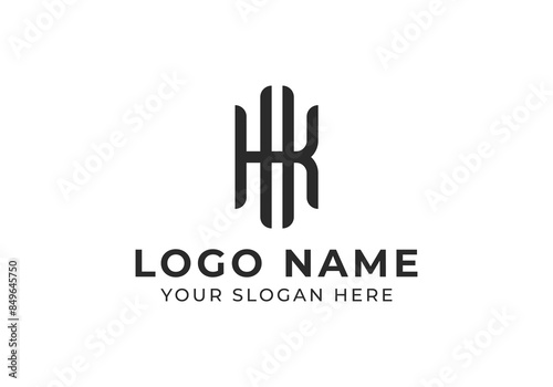 logo letter K H. logo modern, minimalist and simple. Editable file