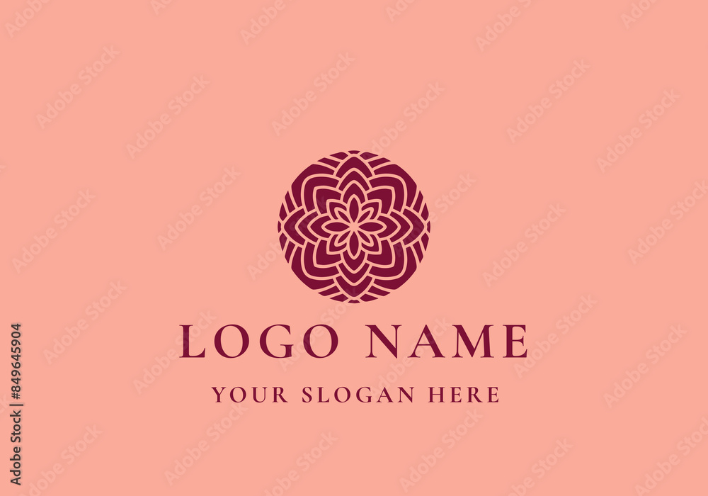 logo mandala pattern flower blossom. Editable file logo mandala pattern flower blossom. Editable file