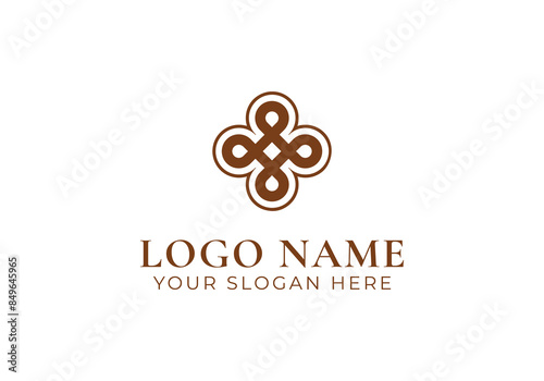 Logo O pattern loop. Logo modern, arabic, pattern. Editable file