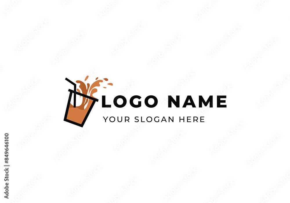logo coffee cup with splash. Logo beverage, drinks, coffeeshop. Editable file logo coffee cup with splash. Logo beverage, drinks, coffeeshop. Editable file