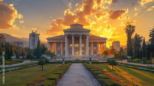 Capture the grandeur of Tirana, Albania created with Generative AI technology