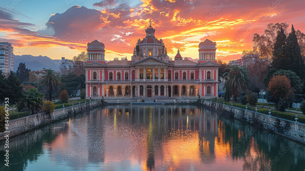 Fototapeta premium Capture the grandeur of Tirana, Albania created with Generative AI technology