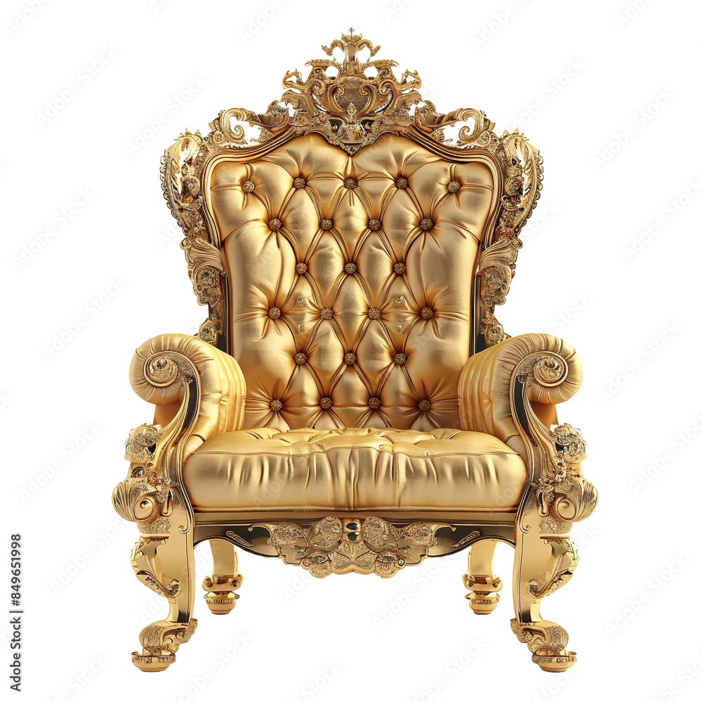 Throne chair on transparent or white background Throne chair on transparent or white background
