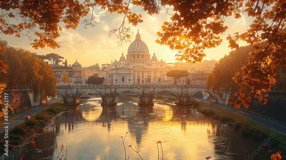 Fototapeta premium Capture the grandeur of Vatican City, Vatican City created with Generative AI technology