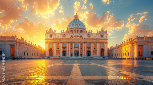 Capture the grandeur of Vatican City, Vatican City created with Generative AI technology