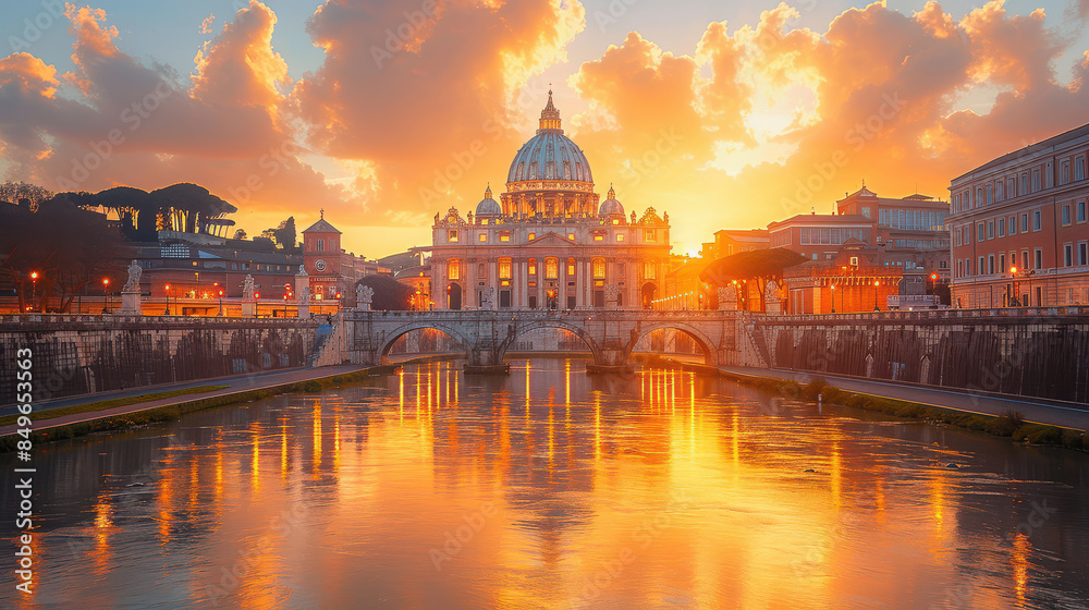 Fototapeta premium Capture the grandeur of Vatican City created with Generative AI technology
