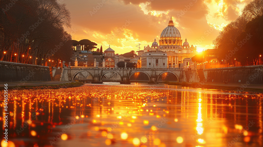 Fototapeta premium Capture the grandeur of Vatican City created with Generative AI technology