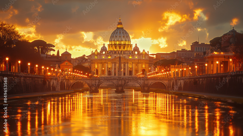 Fototapeta premium Capture the grandeur of Vatican City created with Generative AI technology