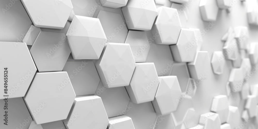 White Hexagonal Wall Pattern White Hexagonal Wall Pattern