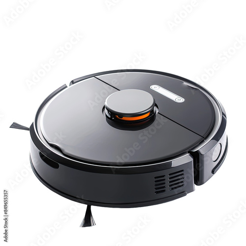 Smart Robotic Vacuum Cleaner on transparent or white background