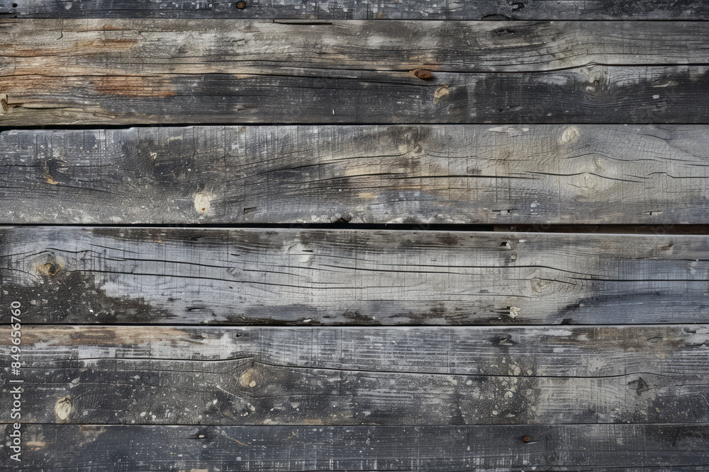Close-up image of weathered gray wooden planks with a rough texture Close-up image of weathered gray wooden planks with a rough texture