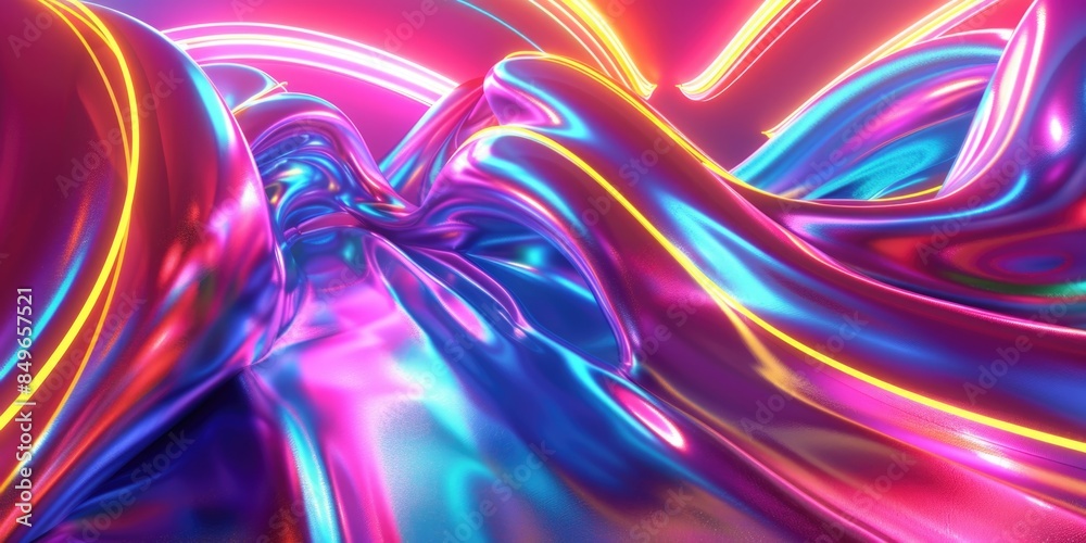 Fototapeta premium Curved Lines Abstract Background