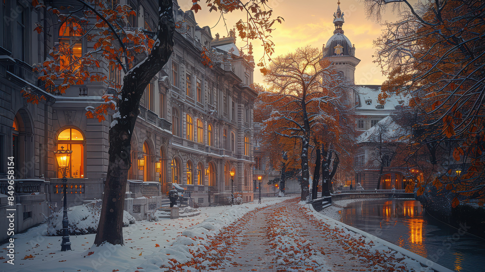Capture the grandeur of Zurich, Switzerland created with Generative AI technology Capture the grandeur of Zurich, Switzerland created with Generative AI technology