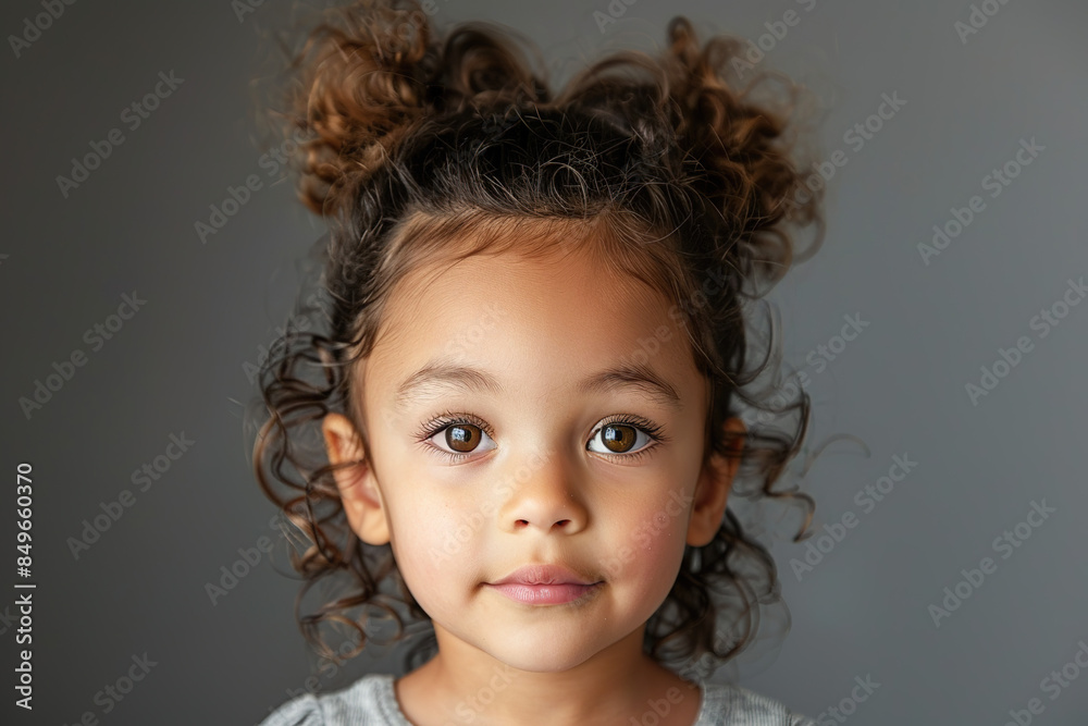 Mixed Race Little Girl Isolated on a gray Background Adorable Child Smiling Happy Playful Stylish Innocent Youthful Ethnic Cultural Portrait Studio Photography Bright Cheerful Fashionable Mixed Race Little Girl Isolated on a gray Background Adorable Child Smiling Happy Playful Stylish Innocent Youthful Ethnic Cultural Portrait Studio Photography Bright Cheerful Fashionable
