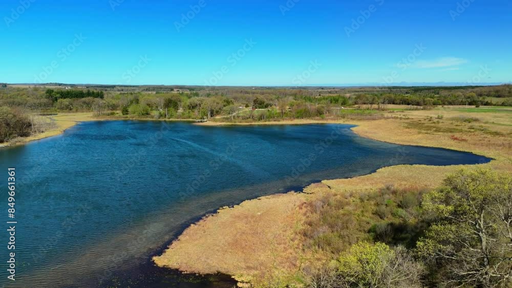 Aerial video of John Muir Memorial County Park, north of Portage, Wisconsin, USA. When John Muir's family first moved to the US from Scotland, this is where they settled. Aerial video of John Muir Memorial County Park, north of Portage, Wisconsin, USA. When John Muir's family first moved to the US from Scotland, this is where they settled.