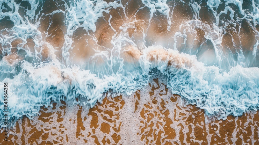 Naklejka premium Abstract background of waves on the shore