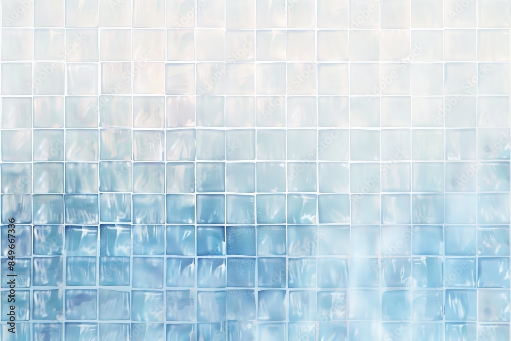 Stylish blue glass tile wall with a gradient effect, perfect for adding elegance to any room. Ideal for bathrooms, kitchens, showers, pools, or spas