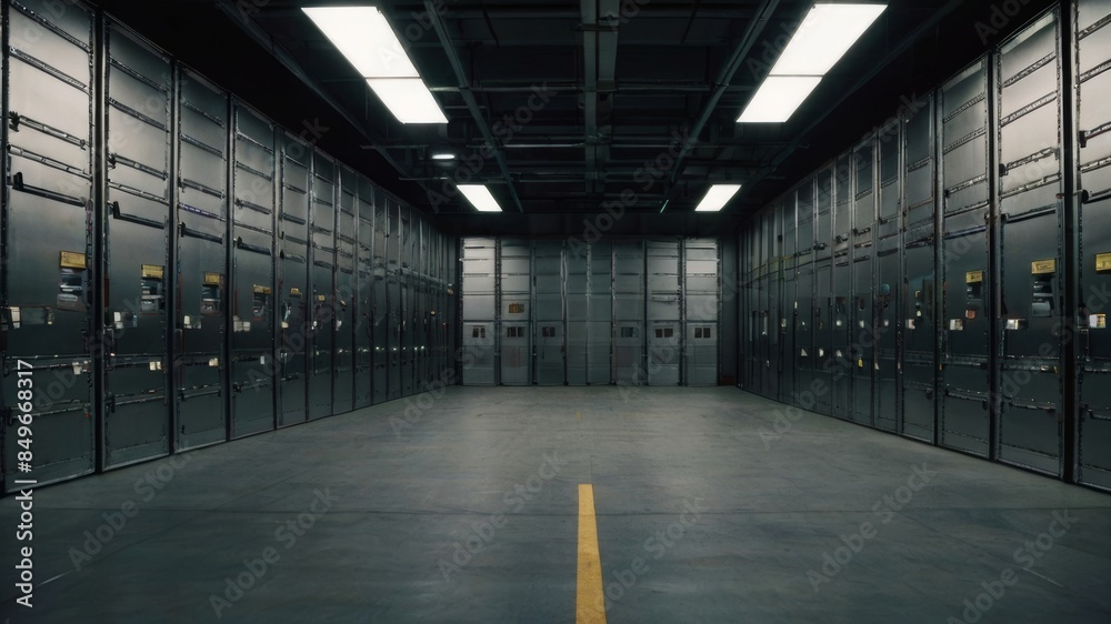 Obraz premium Room with metal walls.