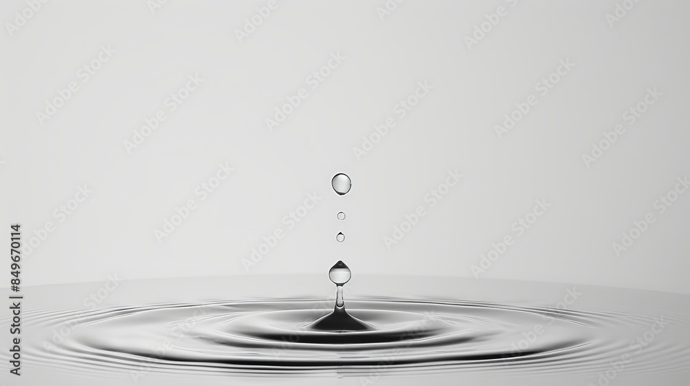 Captivating image of a water droplet forming ripples on a calm surface, showcasing tranquility and the beauty of water dynamics. Captivating image of a water droplet forming ripples on a calm surface, showcasing tranquility and the beauty of water dynamics.