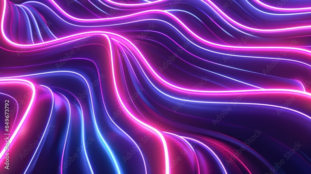 Fototapeta premium Neon Light Wave