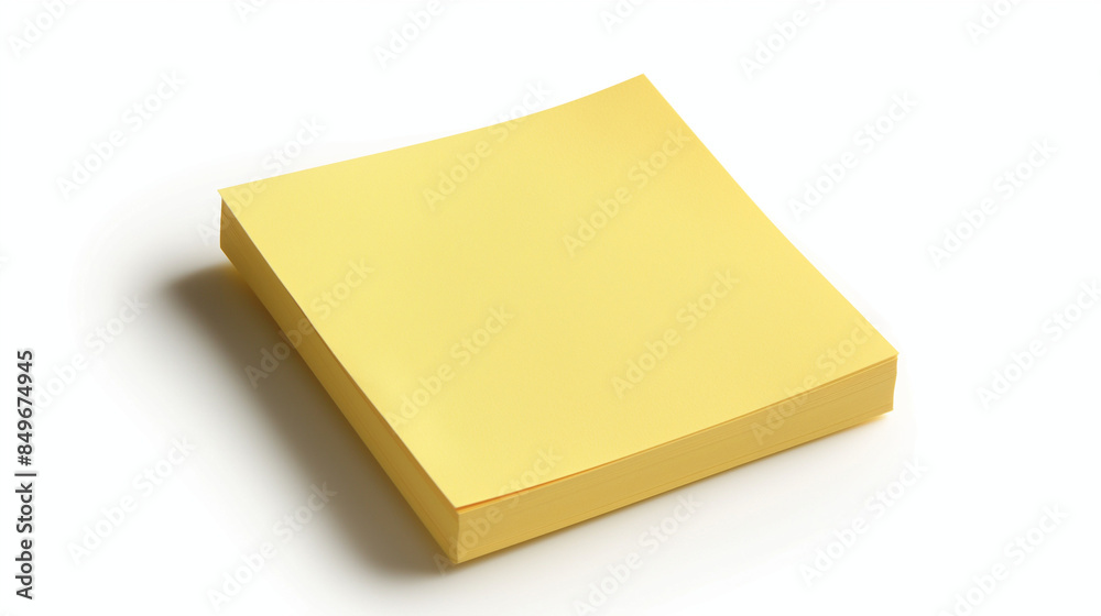 Stack of yellow sticky notes on white background with copy space
Stack of yellow sticky notes on white background with copy space