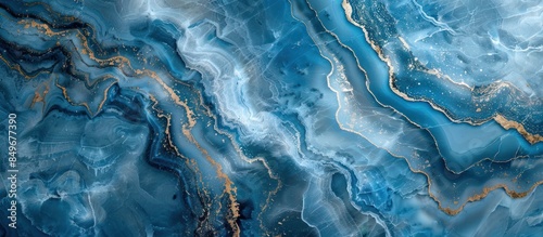 Wallpaper Mural Blue and white marble texture Torontodigital.ca