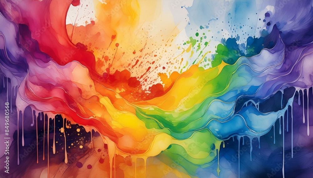 abstract watercolor rainbow background abstract watercolor rainbow background