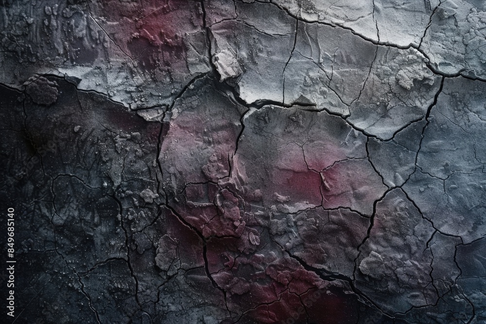 Naklejka premium Rough textured background with cracks and weathering, creating a distressed and vintage effect, ideal for grunge designs