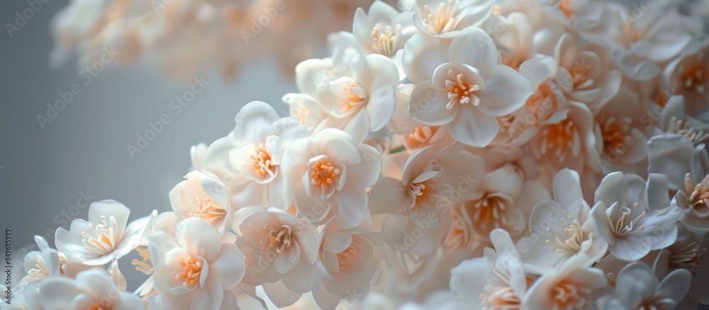 Obraz premium Delicate white flowers in bloom