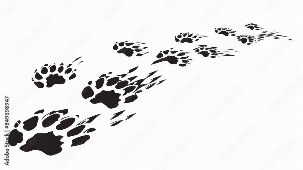 Black silhouettes of animal paw prints transforming into bird shapes illustrate the concept of change