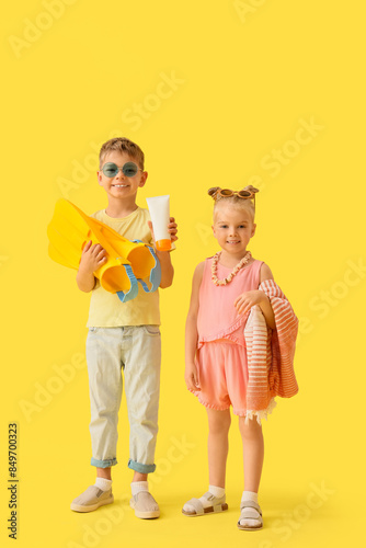 Cute little children with s...