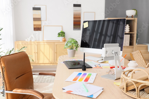 Graphic designer's workplac...