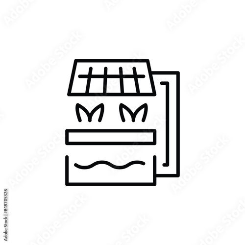 Home cultivation icon. Simple home cultivation icon for social media, app, and web design. Vector illustration