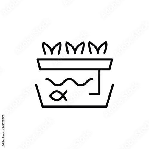 Aquaponics icon. Simple aquaponics icon for social media, app, and web design. Vector illustration.