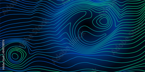 Abstract contour lines background, ideal for tech visuals, data mapping, and modern design projects. Landscape geodesy topography map background. Vector