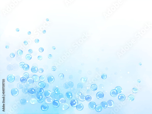 浮遊する球体の背景イラスト