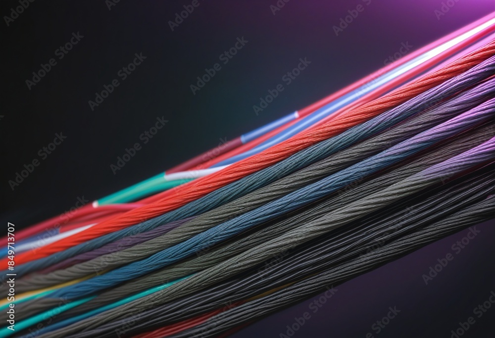 cables with colorful cables on top cables with colorful cables on top