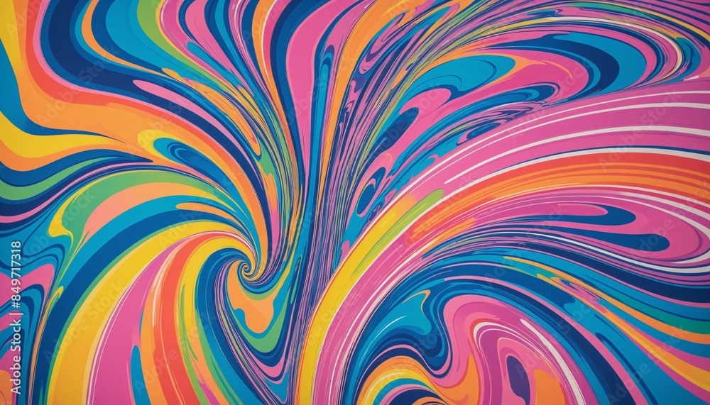 A psychedelic style with rainbow colors patterns A psychedelic style with rainbow colors patterns