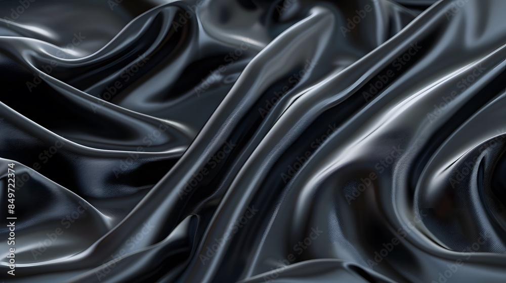 Black luxury fabric background with copy space. Black luxury fabric background with copy space.