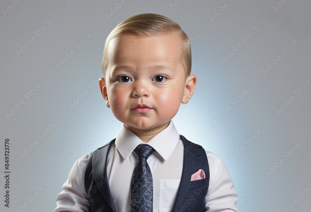 Baby as a confident businessman, funny portrait Baby as a confident businessman, funny portrait