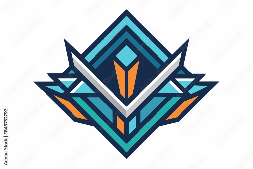 a colorful logo with a diamond on it, modern logo incorporating abstract geometric shapes a colorful logo with a diamond on it, modern logo incorporating abstract geometric shapes