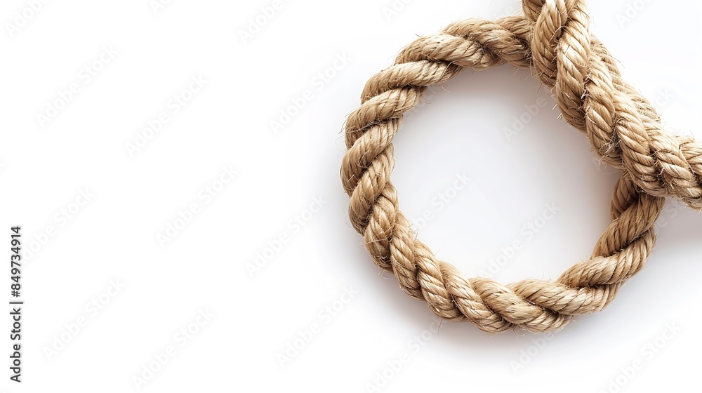 Rope isolated on a white background : Generative AI Rope isolated on a white background : Generative AI