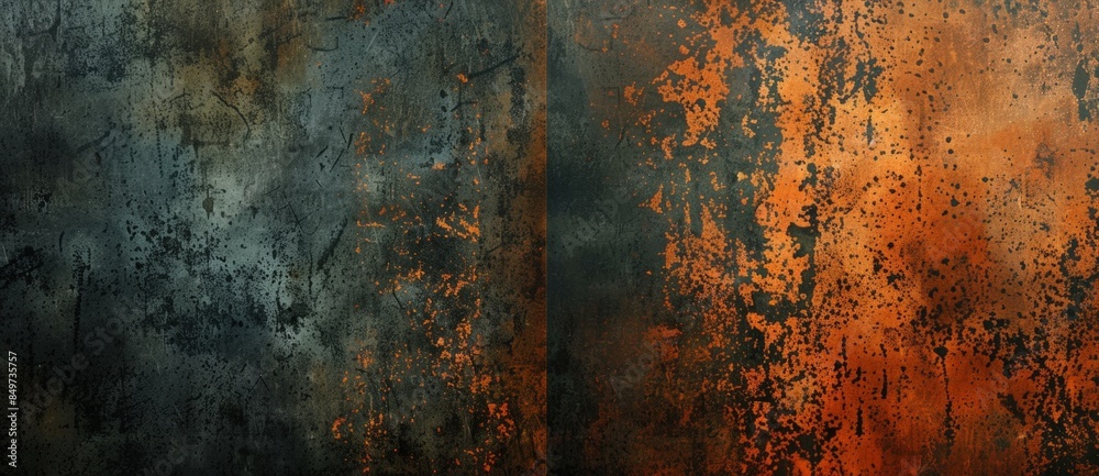 Captivating rusty metal surface with orange and brown tones, perfect for dynamic backgrounds with character and depth. Vintage charm and distressed texture inspire creativity in design projects